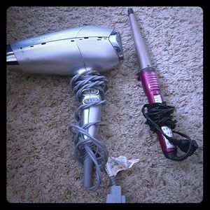 Blow dryer an curling iron
